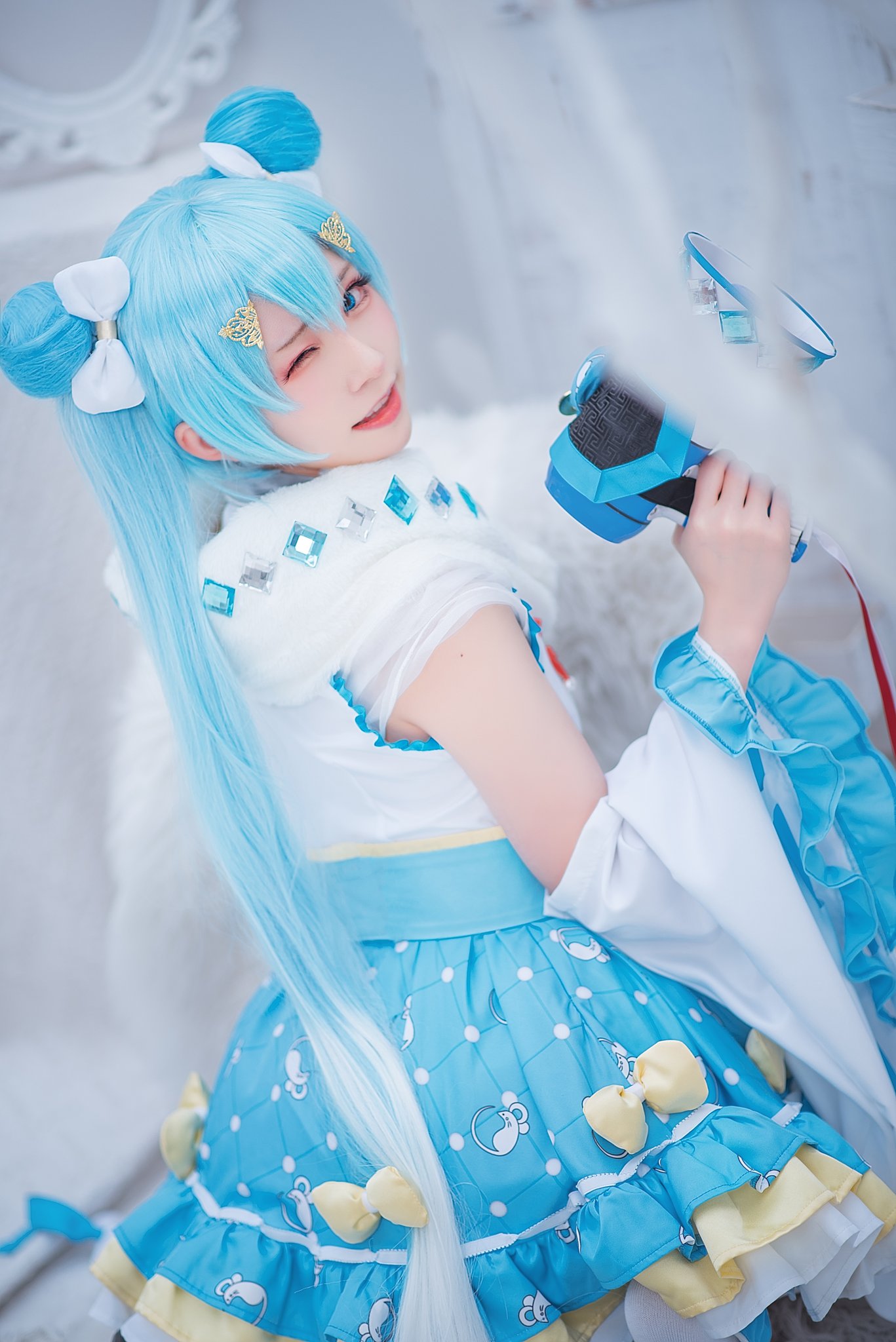 画像,#miku #cosplay #初音ミク ❄新しいネズミ年はひっそりとして🐭🐭雪の要素とラットの模様が入っています❄~coser:@kitaro_cos phx…