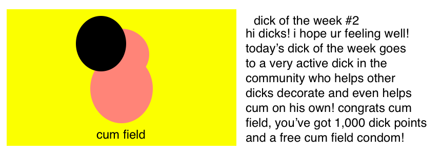 ClubCumOfficial's tweet photo. Today's dick of the week goes to none other than @Spike_Field! Cum field has been working extra hard with other dicks and in the Club Cum discord! GG, you've earned 1,000 dick points/pornhub tokens whatever you call them and a cum field condom! https://t.co/3uBjzxcc1h
