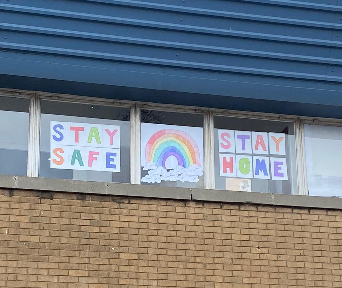 Sign in the window of Droylsden SimplyOne dental pratice. 

simplyonedental.com
#simplyonedental #COVID19 @MENnewsdesk @GMPDenton @gmpt @RainorshineManc @BorisJohnson @DroyAcademy