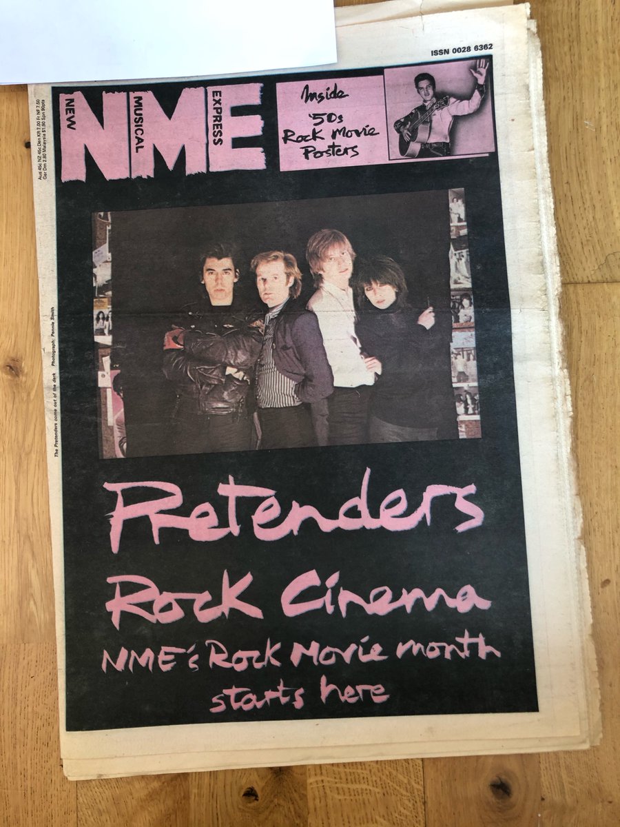 A great #NME front page! Starring the Pretenders and featuring 50s rock movie posters special!

BUT...what month and year was this? Guess in the comments - answer will be posted this evening! #thepretenders #50srocknroll  #elvispresley #elvis #musicquiz #50sfilms #rockmovie
