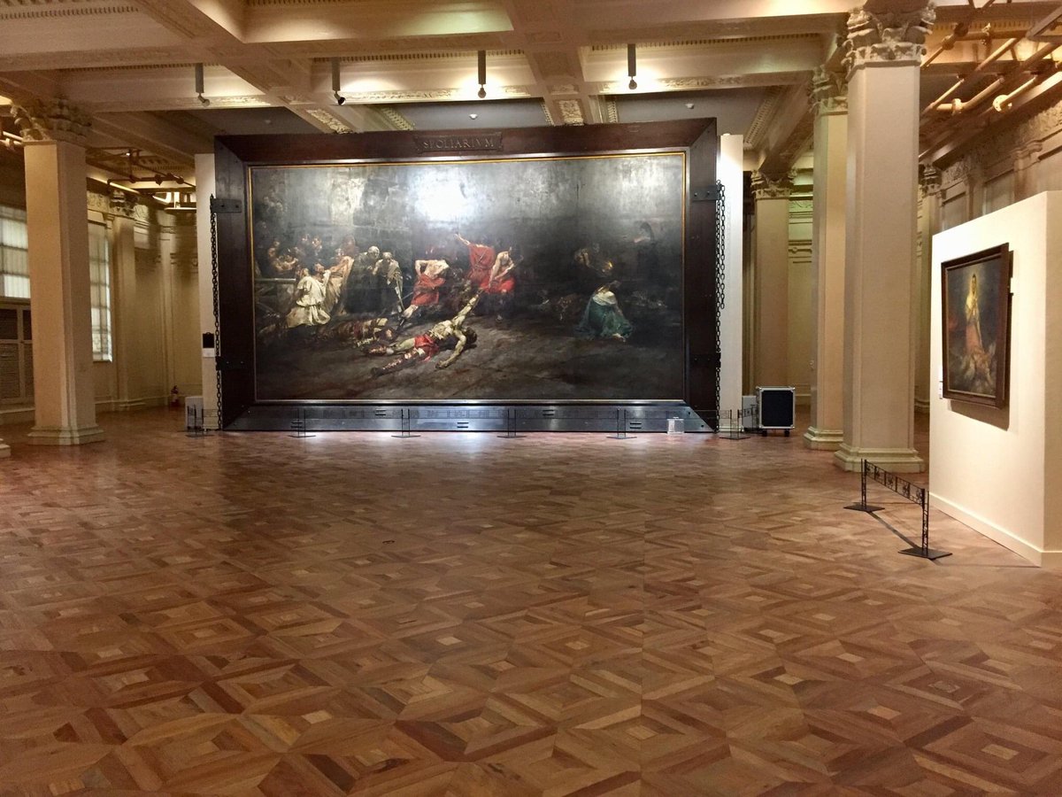natmuseumph's tweet photo. The #NationalMuseumPH wishes to let admirers of the #Spoliarium know that it is doing well but we miss your visits and selfies next to it. https://t.co/8G3hZqIOmJ