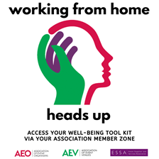 aeonews's tweet photo. We’re pleased to announce our heads up tool kit now includes a “work from home” section, to support you in maintaining good mental health in your new working environment. Exclusive to AEO, @AEVnews and @ESSAnews
 members. Read more here: https://t.co/uhqy9GIqnM https://t.co/4B8GYM4hFm