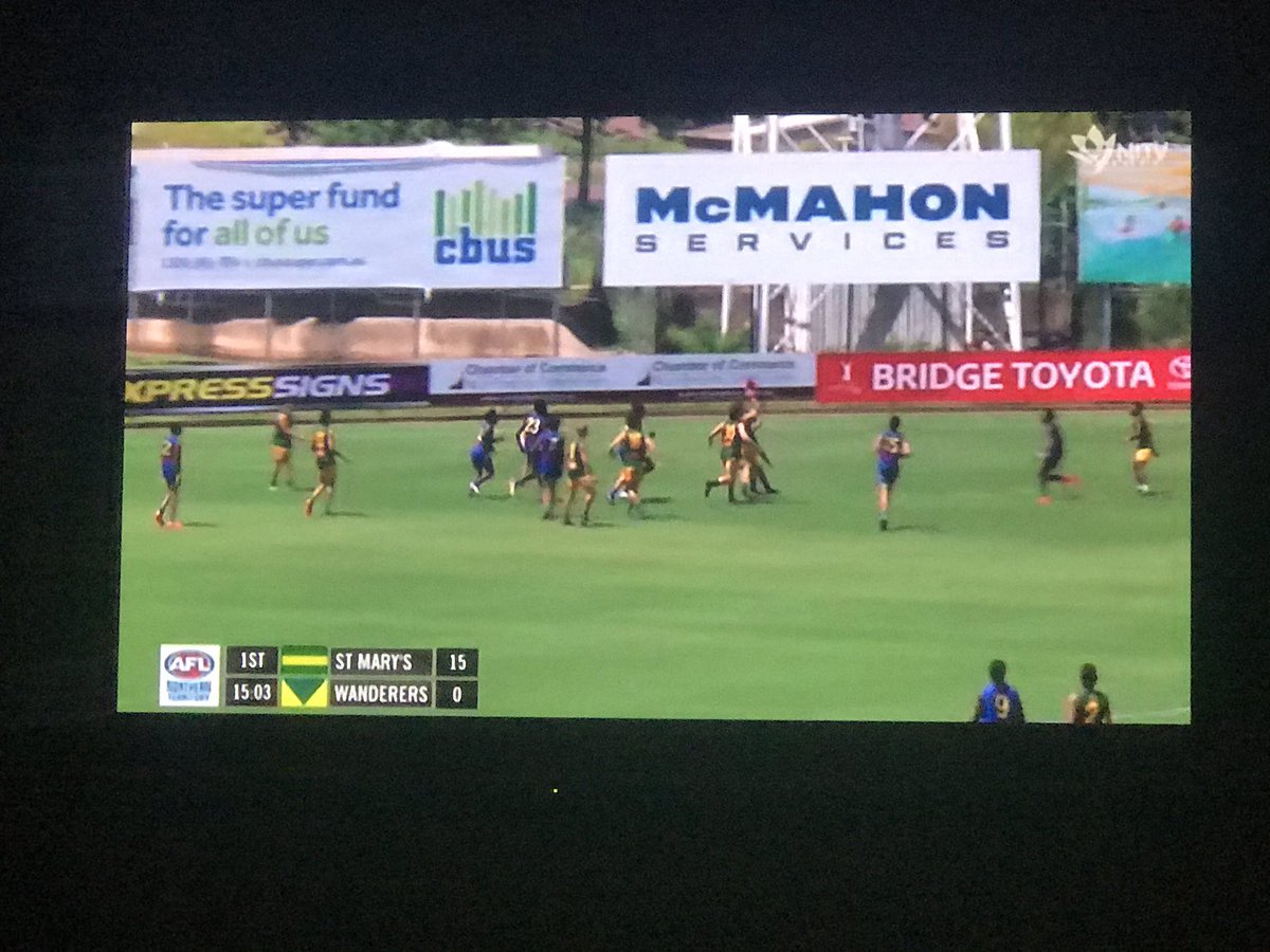 FunkyBazFace's tweet photo. For those supporters really missing footy action - NITV on now #AFLNT
#Channel34 https://t.co/fXKPfmtFml