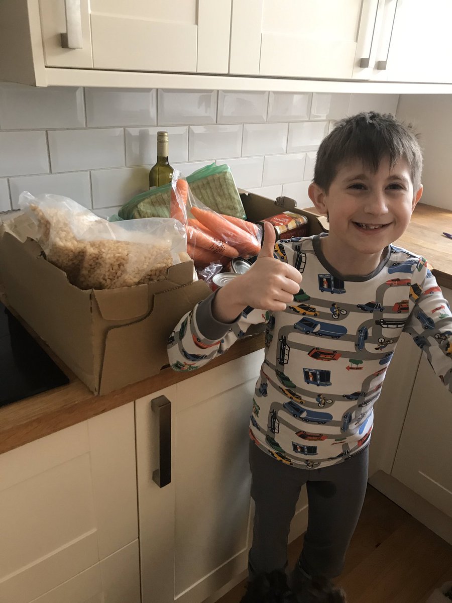 Thank you for our supplies. We are completely isolated as Arthur is in the extremely vulnerable category, we can’t get a food delivery so was such a treat today! #COVID19 #lockdown <a href="/BorisJohnson/">Boris Johnson</a>