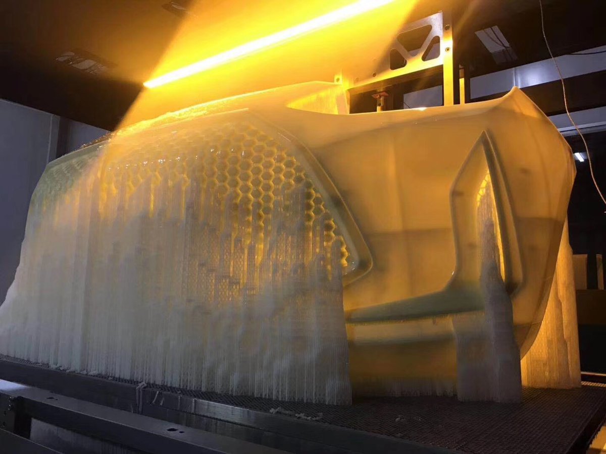 CFacfox's tweet photo. Master pattern of car front bumper. 3D printed with resin. It would be used to create a mold for urethane casting.
#3dprinting #urethanecasting #customizedcar #facfox3d https://t.co/y8D1hRogd8