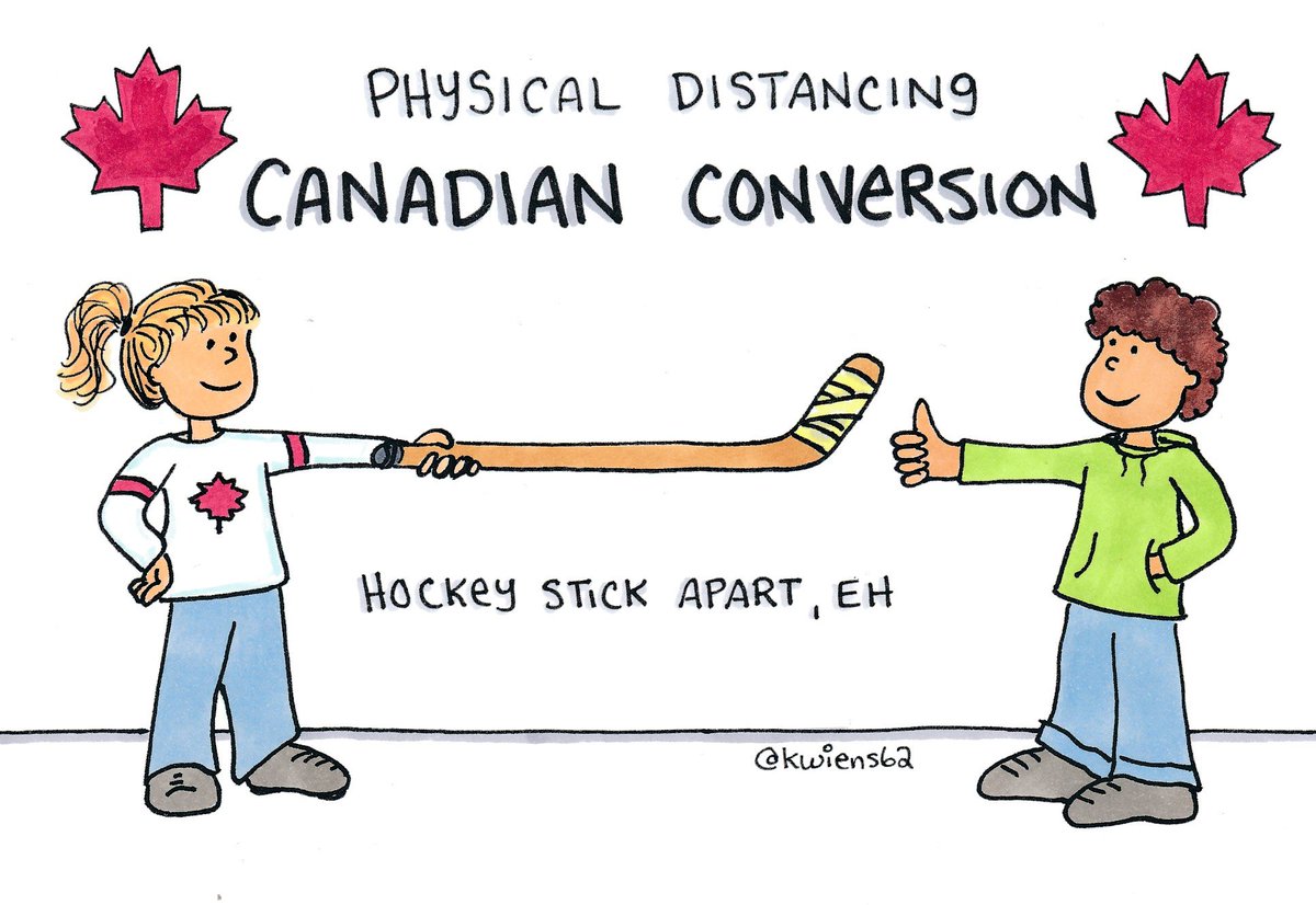 drkarenedge's tweet photo. The communicating #PhysicalDistancing @Canada prize has to go @kwiens62. Made me smile all the way in big #London. Questions in our house would be: How old a player? How tall a stick? Measured #skateson #skatesoff? #stayhome @CanadianUK @UKinCanada @CPHO_Canada @bonniehenryfans https://t.co/kyziD6diPC