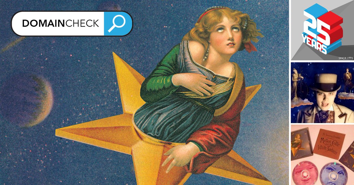 DomaincheckUK's tweet photo. As we continue to celebrate 25 years of Domaincheck we wanted to share other successful 25-year olds... next up: The Smashing Pumpkins – ‘Mellon Collie and the Infinite Sadness’ The third studio album by American alt rock band released in 1995.

#25Years #MondayMotivation https://t.co/gk9qtgQREf