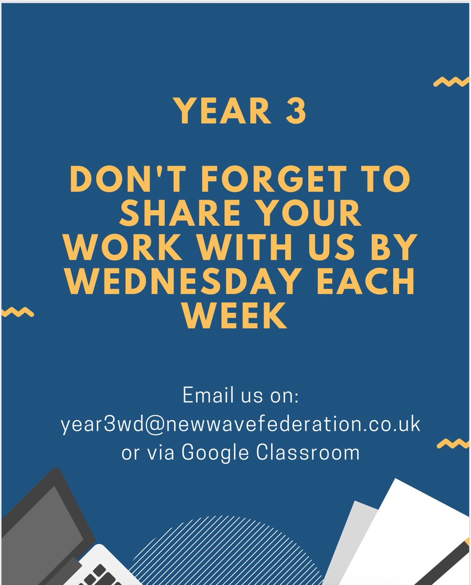 Good afternoon everyone ! Don’t forget to share your amazing work . The year 3 teachers would really like to see it all ! #year3 @ti_teacher <a href="/JoelBelmar2/">Mr J Belmar</a> <a href="/woodberrydownN4/">Woodberry Down</a>