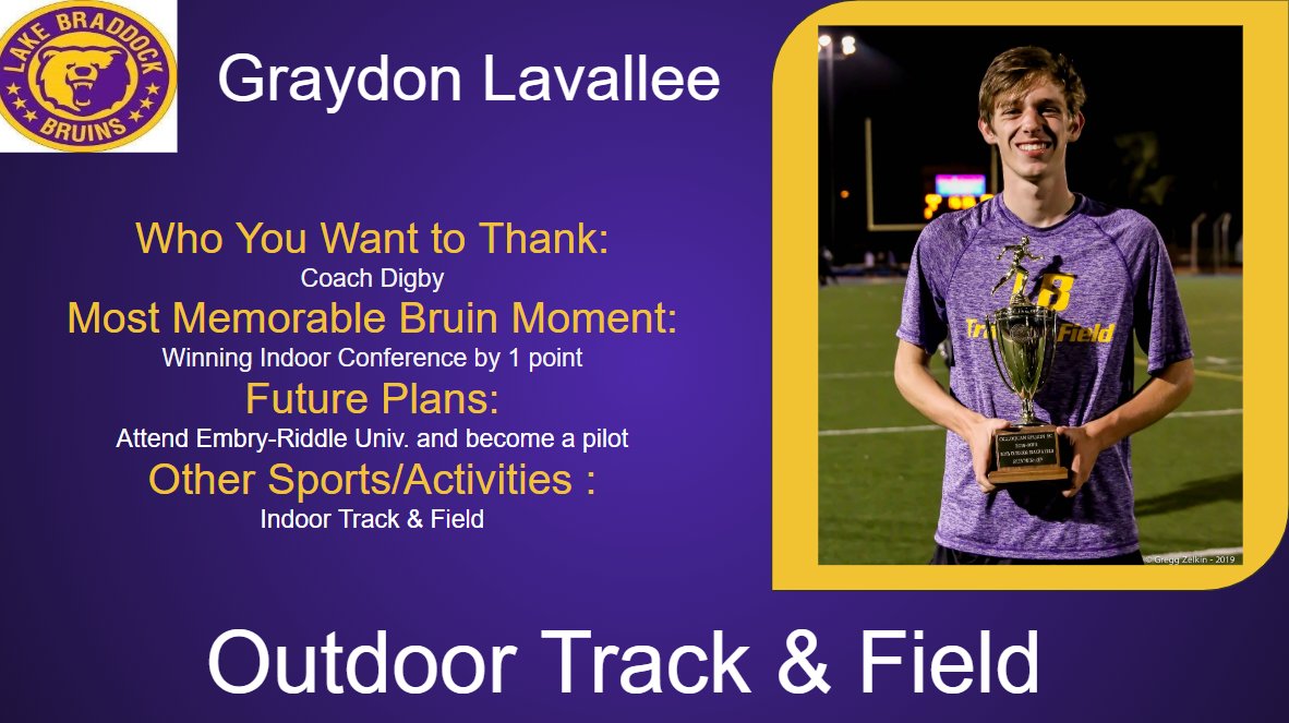 Today's Senior Spotlight - Thank You, Graydon!