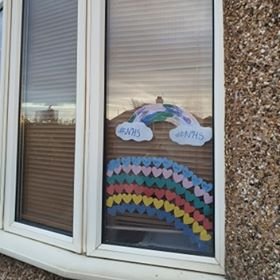 PlayPartyCreate's tweet photo. How lovely is Lexi's Window Rainbow 🌈 Big well done to lexi we love it 🥰 https://t.co/fK0VdHDZR6