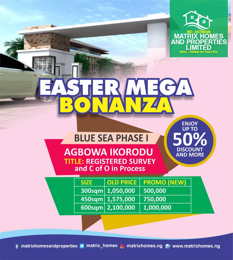 Matrix_homes's tweet photo. While we weather the storm called COVID-19. We have released our promo prices on all our estates.
Our Clients who had been looking forward to our Easter Mega bonanza that was cancelled can now subscribe to any of our Estate.
Stay safe!
#WhenCoronaVirusIsOver #matrixhomes https://t.co/46imHlGWve