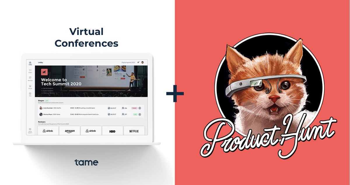 Our product for Virtual Conferences has been added to today's ranking with almost 100 upvotes on Product Hunt 🎉

You can go in here and give your feedback on our product here: bit.ly/2JlVvgq #cphftw #tech #startups #virtualevent #eventpros