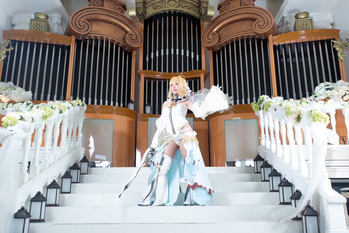 みやぽよ 1 8a Cosplay 星馳せる終幕の薔薇 その愛は 焔の如く Fgo ネロ クラウディウス ブライド Photo By つばめさん ココフリ T Co Ajtxs26beq