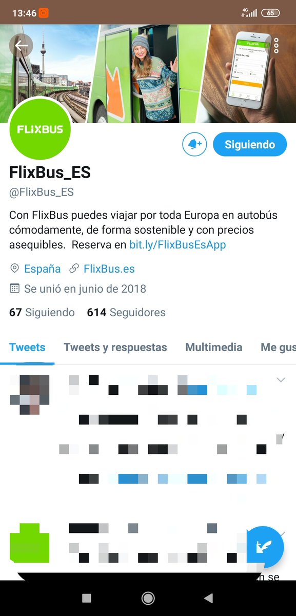 MenorValero's tweet photo. @FlixBus_ES Actualmente vuestra cuenta no permite el envío de mensajes directos. https://t.co/9VK5wuNGv7