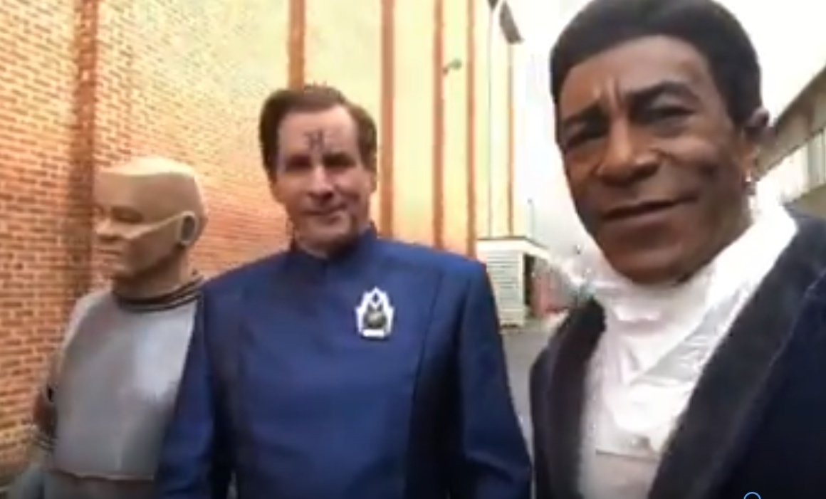 Dwarfology's tweet photo. Our boys on the set of the #RedDwarfSpecial
#RedDwarf https://t.co/hfugBjbs0L