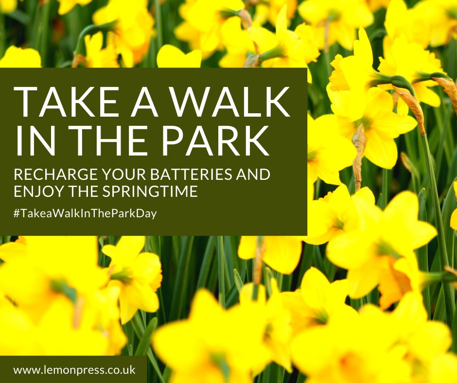 Did you know today is Take a Walk in the Park day? Recharge your batteries and enjoy the springtime #takeawalkintheparkday