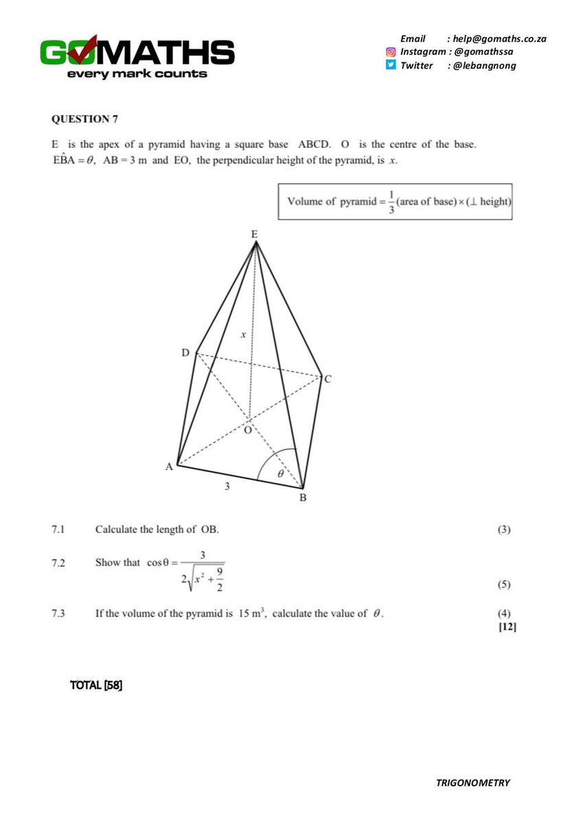 lebangnong's tweet photo. #Grade12 #Mathematics #Worksheet 
Please try to attempt the questions and GoMaths will provide solutions thereafter. 

#LetsPass #MathsHelp #Trigonometry #share

whatsapp 0798377700 https://t.co/sClwuVxvzi