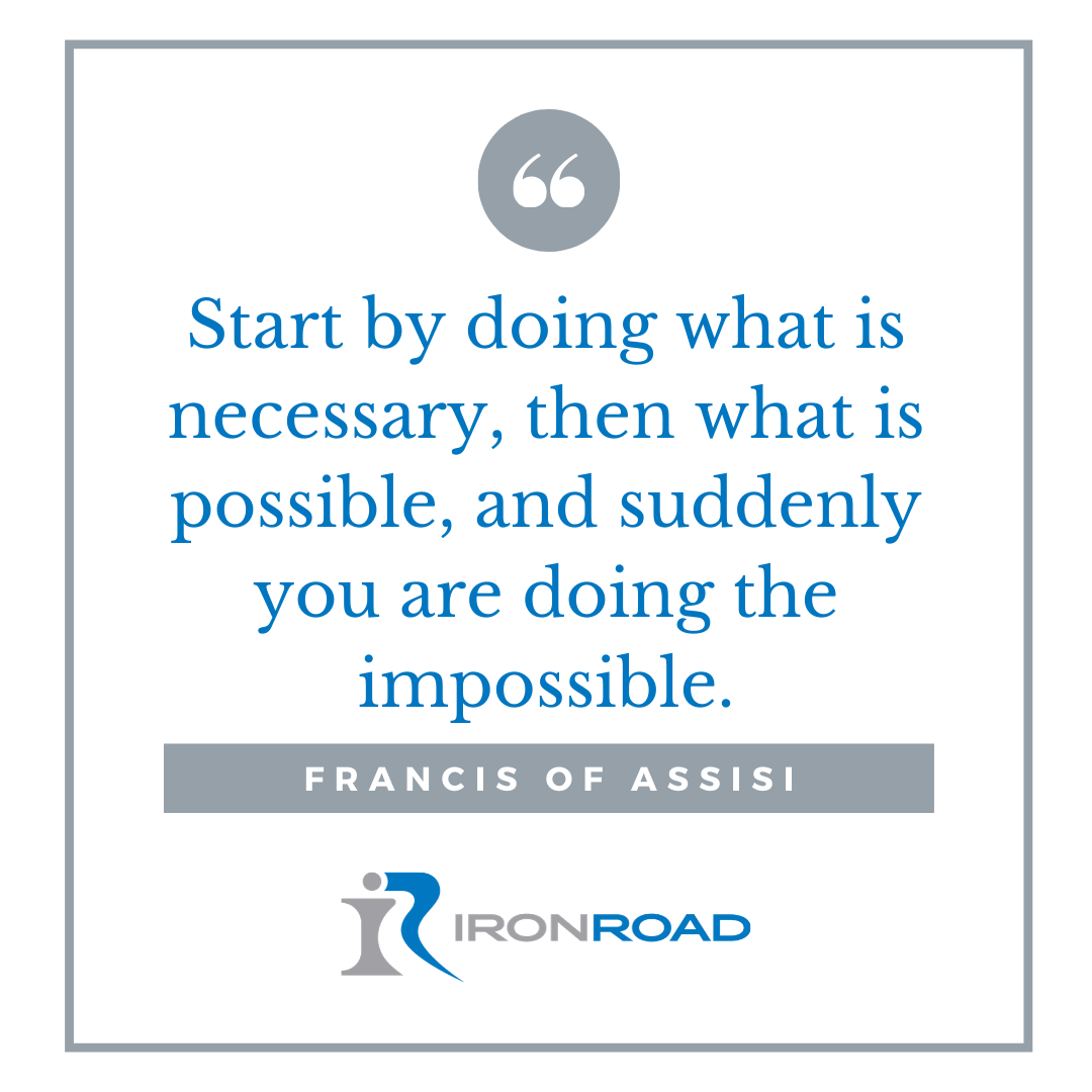 IronRoadPEO's tweet photo. Happy #Monday! Here's to doing the what's necessary this week to get to the "impossible" 👏 #IronRoad https://t.co/MrG7yskNM8