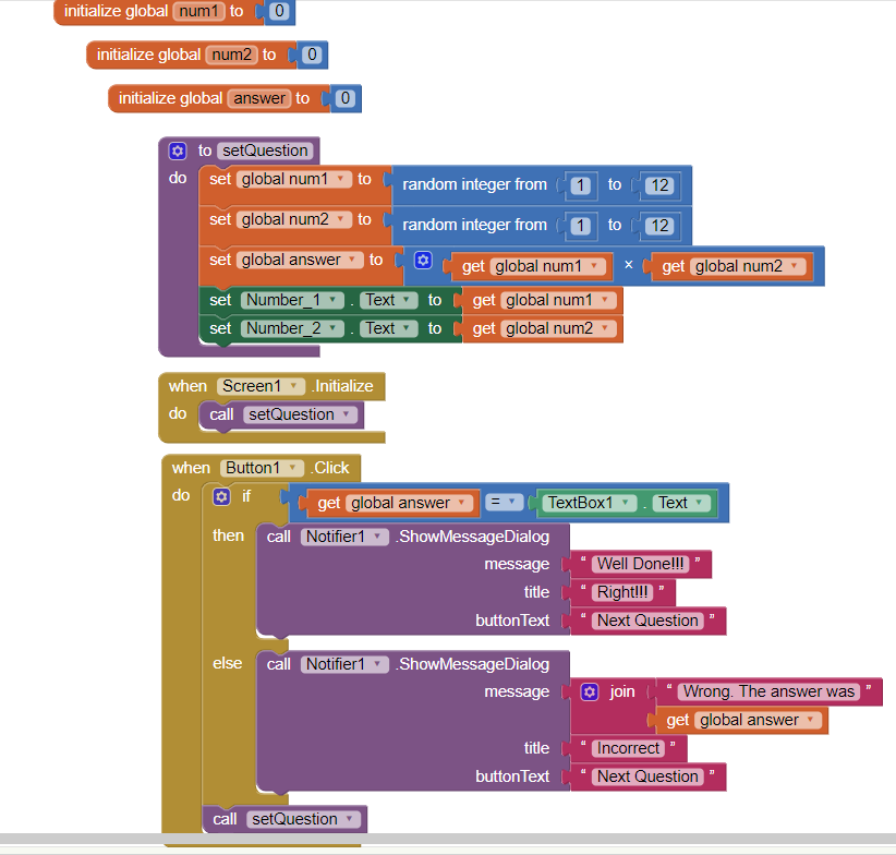 HcictKai's tweet photo. Just finishing up my maths application on MIT App Inventor.
#100daysofcode #hcict #code #Highlands #appinventor https://t.co/Vx3j841Dww
