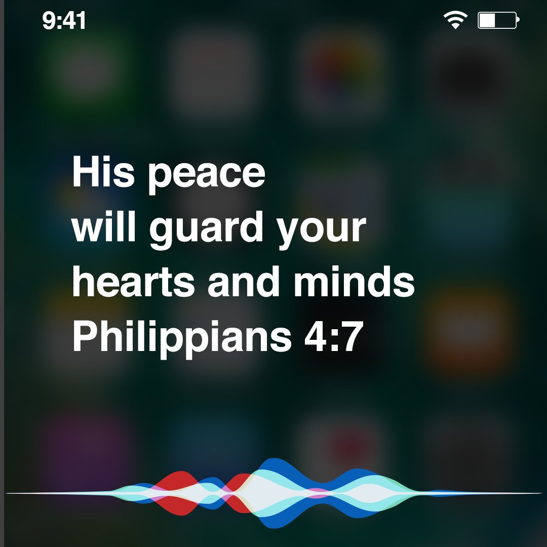 YouVersion's tweet photo. Then you will experience God’s peace, which exceeds anything we can understand. His peace will guard your hearts and minds as you live in Christ Jesus. -Philippians 4:7 https://t.co/kdgSRbupfD