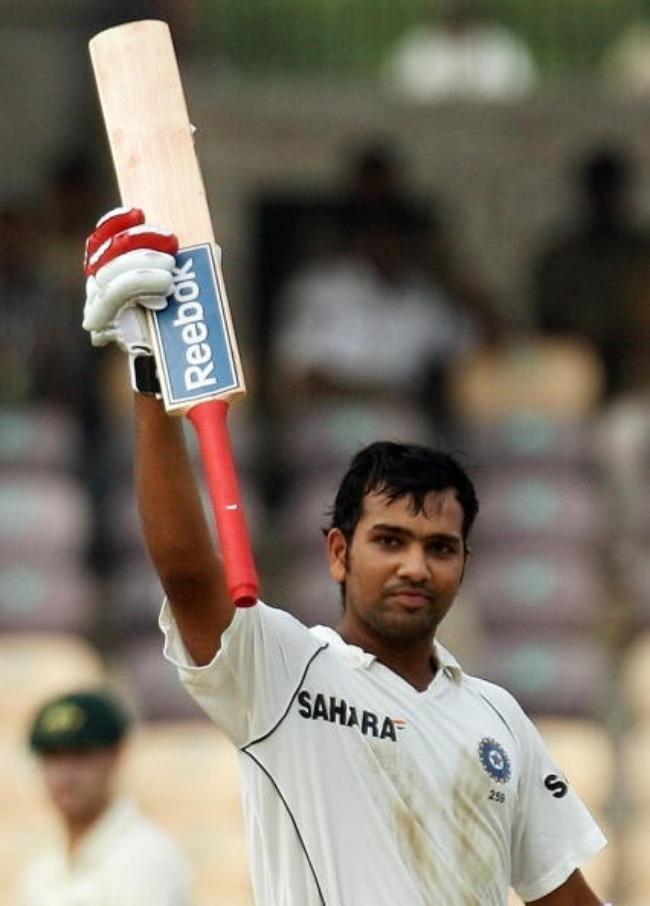 Throwback Pic❤ Rohit Sharma After Scoring A Century For India Board  President's XI Vs Australia In Hyderabad During A 4 Days Practice Match On  2nd Oct, 2008! ❤