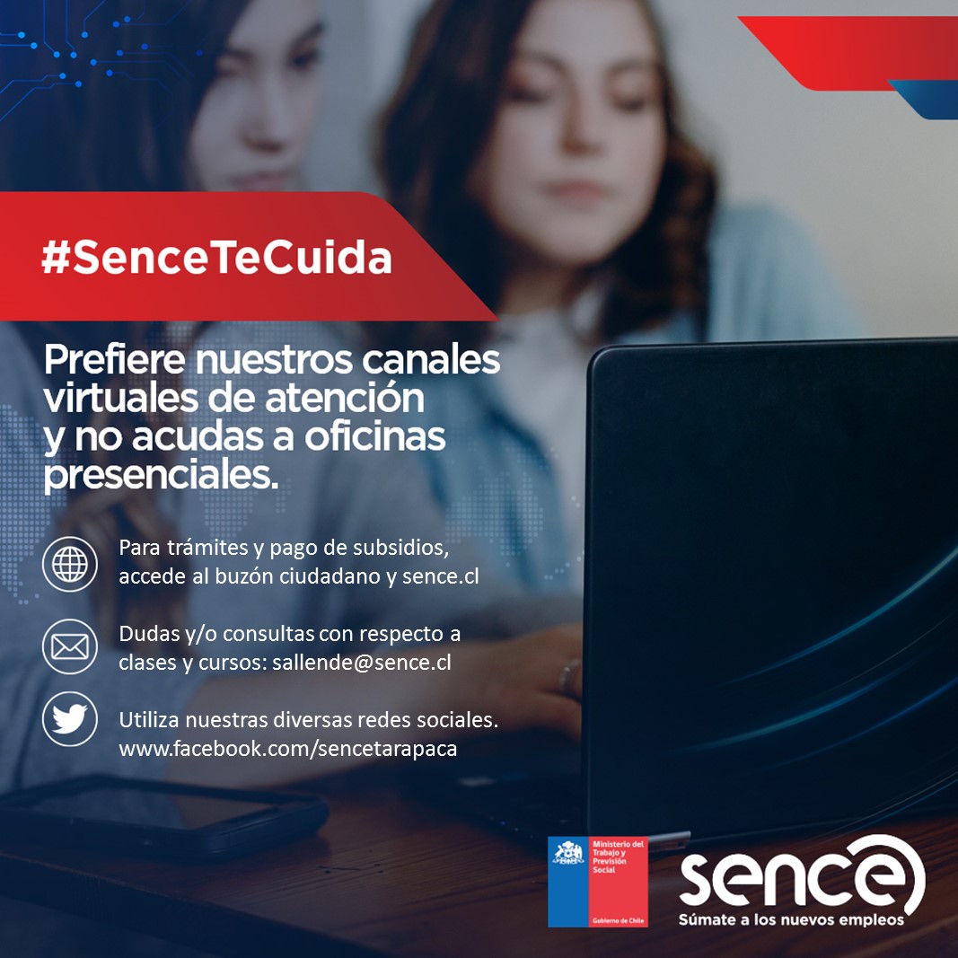 Sencetarapaca's tweet photo. #SenceInforma📣Te recordamos que nuestras oficinas se encuentran cerradas. La atención de público se realizará vía telefónica al número 📞223830400 anexo 1140 Pueden escribir sus consultas al mail 📩 sallende@sence.cl y a través de 💻 https://t.co/14St43y5DR
#CuidémonosEntreTodos https://t.co/x6PmhOT7dd