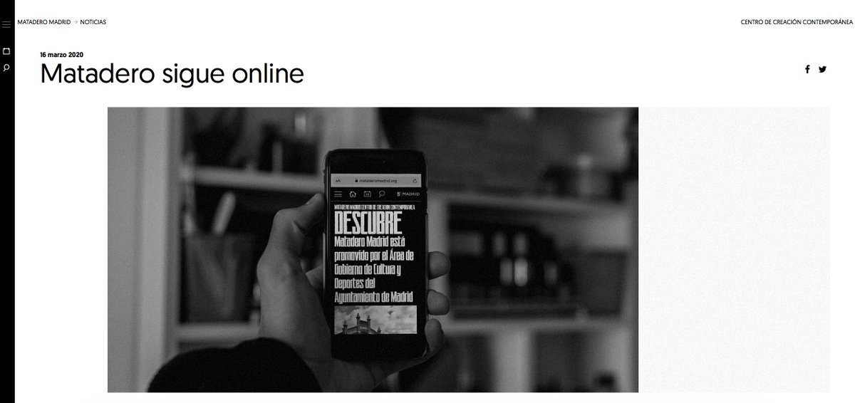 apalaciosrubio's tweet photo. Planes para el finde desde casa.

@mataderomadrid y @LaCasaEncendida, dos de mis espacios culturales favoritos de #Madrid, han llevado su programación a las plataformas online.

Os dejo los enlaces:
https://t.co/DjNfGZo4DW
https://t.co/d9aTNeoEd8 https://t.co/Cx2tuxSeVs