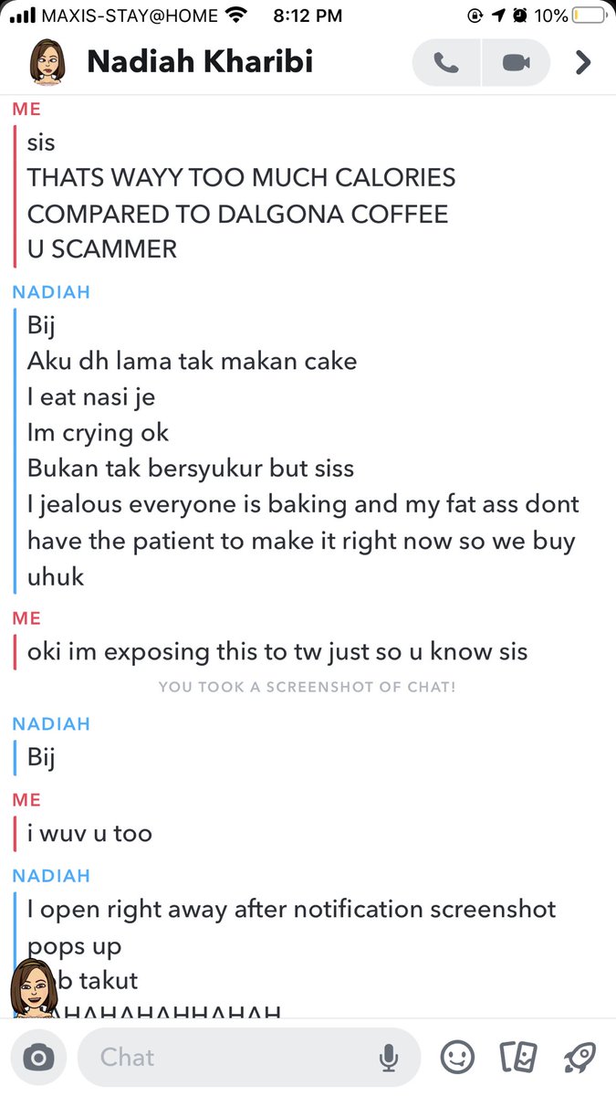 she was saying something about was it worth it to make dalgona coffee for 30 mins and drink it for like 3 mins and gain 300calories, and yet shes having a cake for dinner 