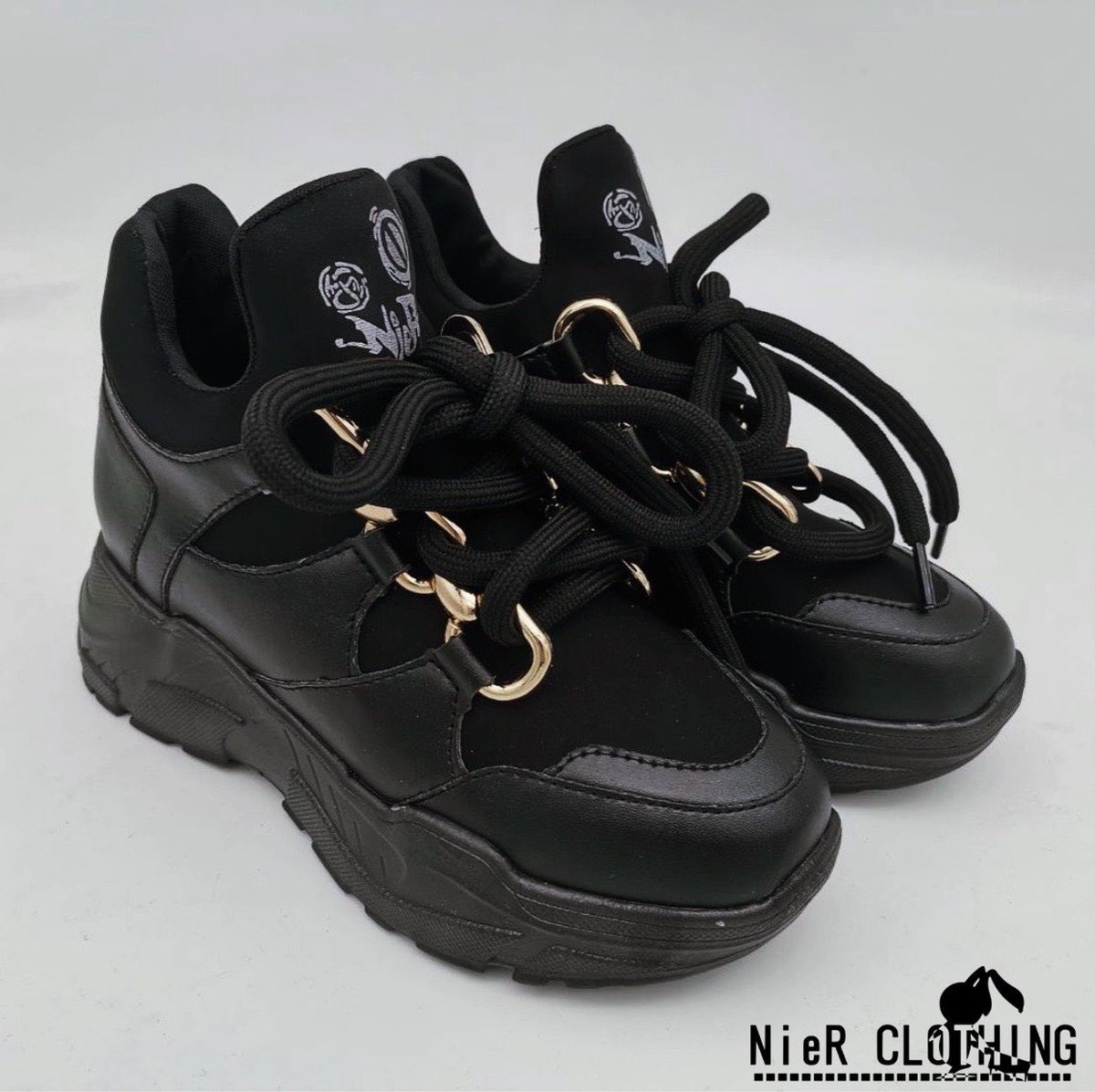 NieR_tokyo's tweet photo. 🎁短期プレゼント企画🎁

こちらの当店オリジナル商品
LADIES BLACK SNEAKER BOOTSを

🎊5名様にプレゼント🎊

◼応募方法
フォロー(@NieR_tokyo) &amp; RT
◼締切〆  4月12日(日曜日)24時まで

サイズはご当選時に選択頂けます。

※鍵垢の方も対象内です🐰

是非ご参加くださ���🙇‍♂️🙇‍♀️ https://t.co/qv5Cgli661
