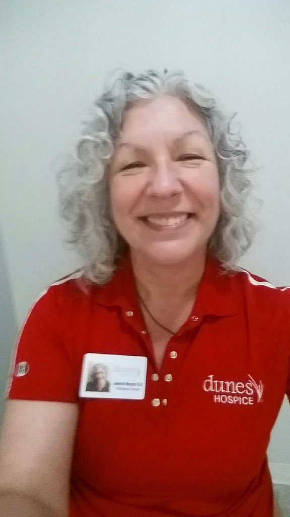 DunesHospice's tweet photo. #ThanksHeathCareHeros Thanks to all the hard working healthcare workers during this time!❤️ On Fridays you will see our staff in red shirts and blue jeans to show our support in the United States fight against Covid 19! 💙🇺🇸 https://t.co/9UfOrJdzNP