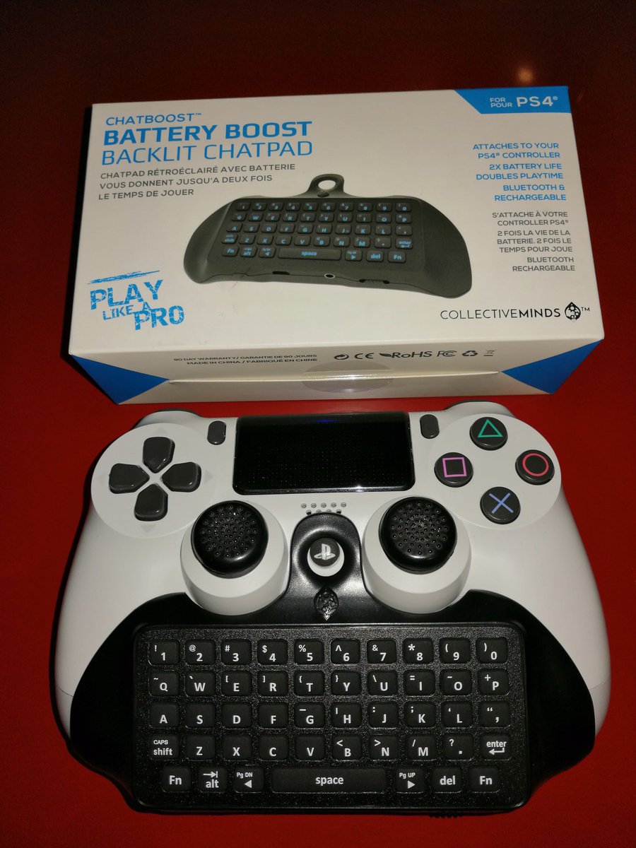 fr3zqu1nho's tweet photo. Loving this product! Very easy to pair and type with, also I love the blue lighting when it's dark.
Thank you so much @CMGamingCo!
#PS4Chatboost #Chatboost #PS4Keyboard #PS4Accessories https://t.co/DRE1tlRfDL