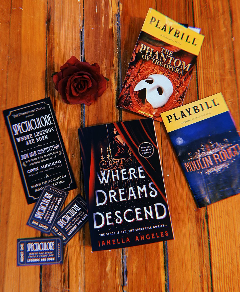 janella_angeles's tweet photo. 🌹 GIVEAWAY 🌹

To honor safe social distancing, I want to bring the show to YOU! Step right up to win a signed ARC of my debut, WHERE DREAMS DESCEND, an invitation, and tickets!

🎟 follow + rt
🎟 tag a friend who’d enjoy this Phantom x Moulin Rouge mashup 
🎟 ends 4/14. US/Can https://t.co/WZzPEFlLbu