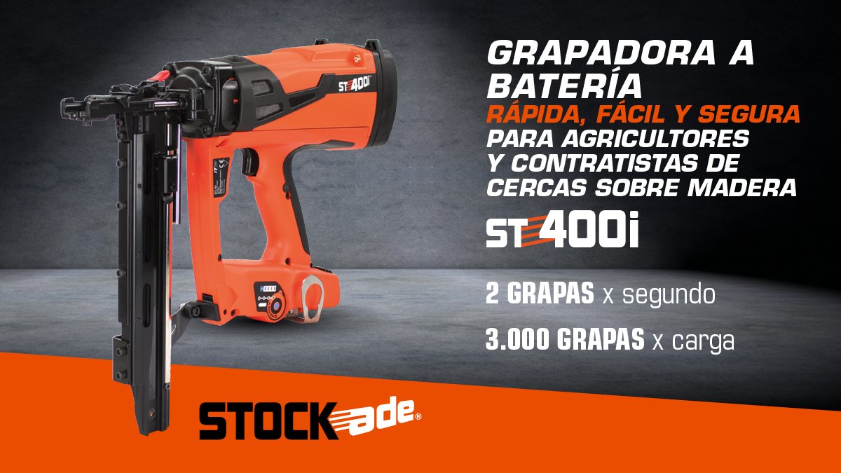 Nueva grapadora a batería ST400i de STOCKADE para madera
Más info:👉 spit-iberia.blogspot.com/2020/03/st400i…
👉Tecnología Start &amp; Go®
👉Batería de litio de carga rápida: hasta 3.000 grampiñones por carga.
👉Rápida 2 grampiñones por segundo
#NeverStopBuilding #SpitPaslode #stockade #grapadora
