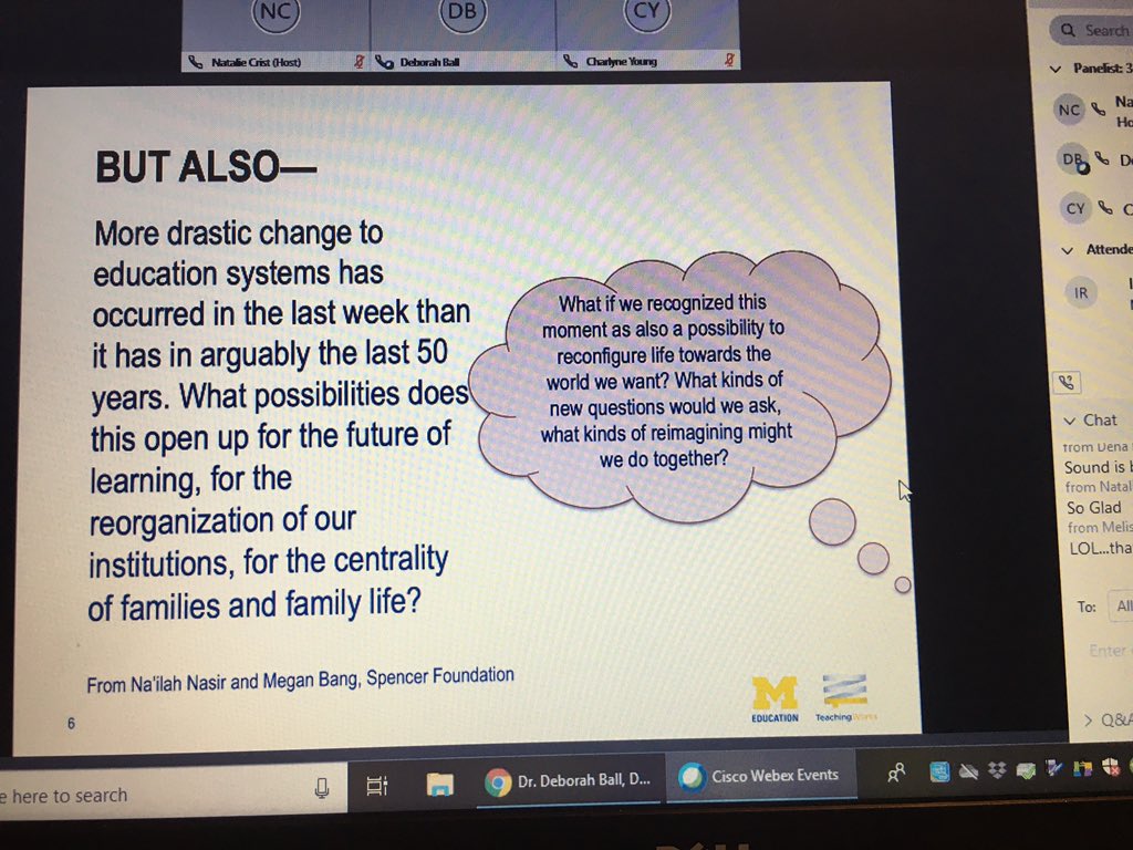 JHS_IC's tweet photo. Find the silver lining. Amongst all this educational upheaval, @MathEdLeaders offered FREE access to their national conference through online learning.  Great learning happening today! https://t.co/6dYqPLr9lZ