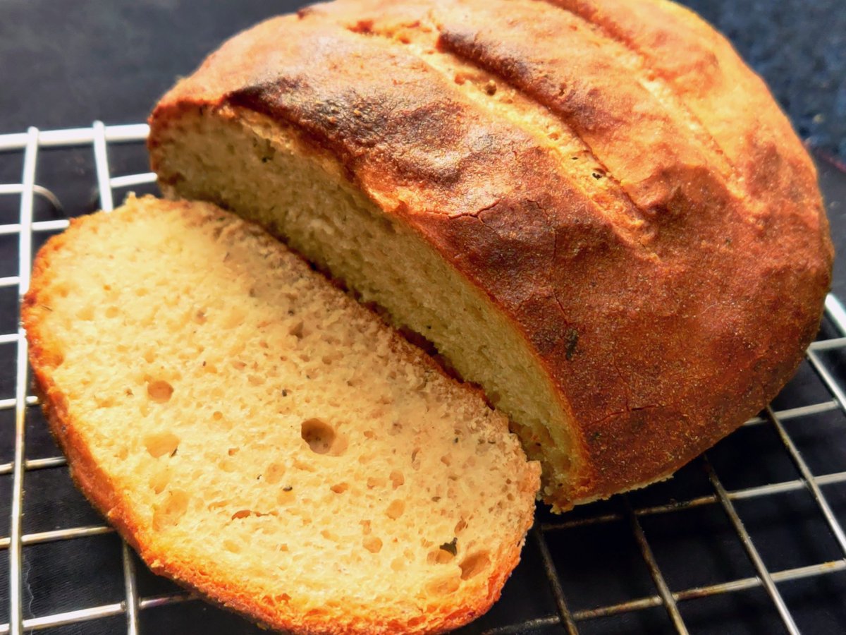drmverma's tweet photo. #UKlockdown #MondayMotivaton Amidst the few #WFH breaks, managed to bake an #italianherb #bread from the last bag of flour. #StayAtHomeAndStaySafe https://t.co/M7SmFQaZvq