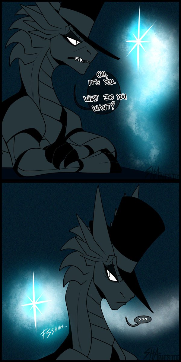 ShaBiest's tweet photo. Finally! 😳

#Dragonous #Villainous_AU #dragonhat #blackhat #black_hat #whitehat #white_hat #comic #dragon #dragoncomic #digitalart https://t.co/NNZbrn7nIN