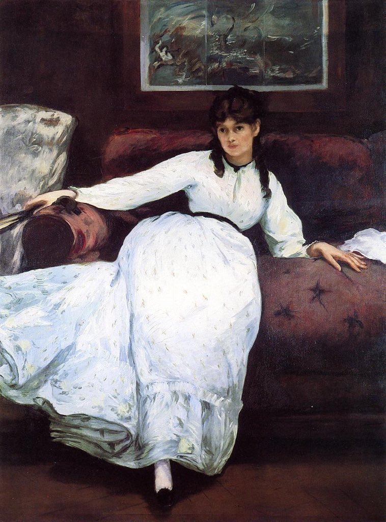 The Rest, portrait of Berthe Morisot, 1870, Edouard Manet