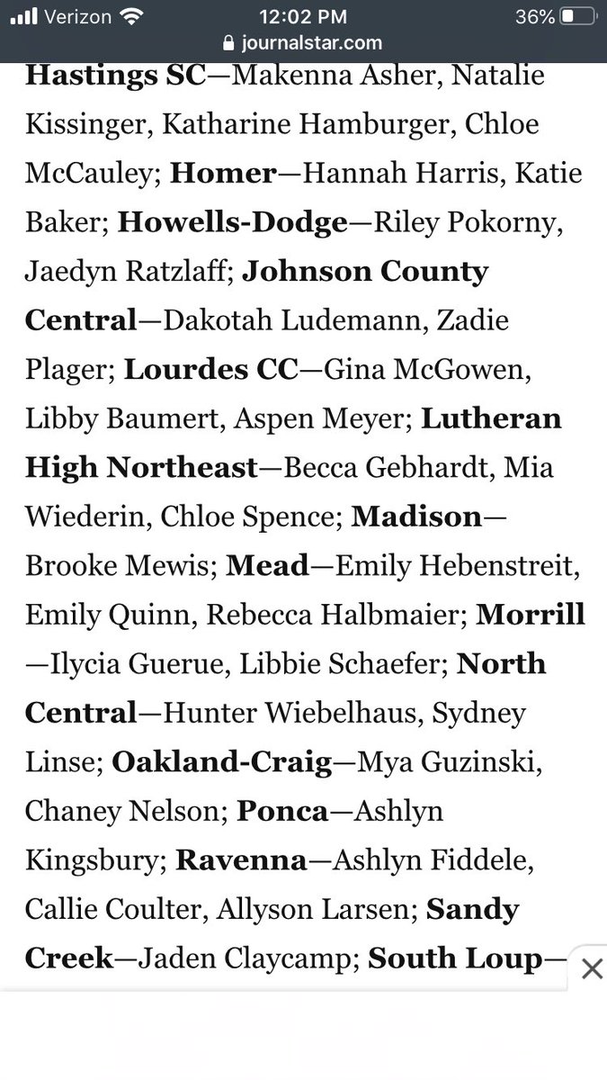 Congrats to Gina, Libby, and Aspen for earning honorable mention class C-2 all state. Proud of you and your teammates for this honor!