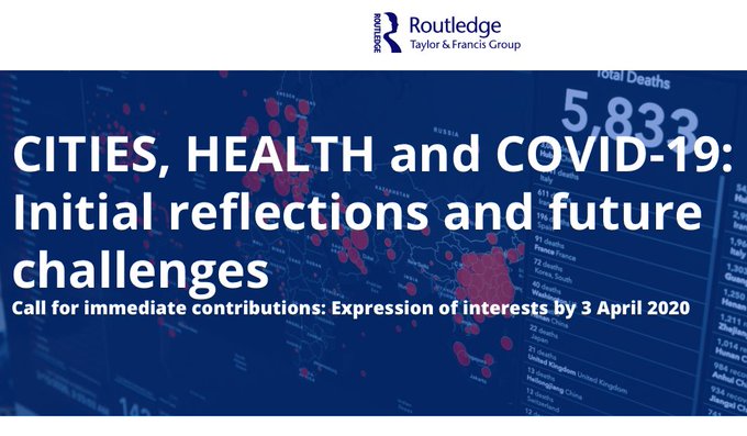 talklandscape's tweet photo. Open call for contributions! @CitiesxHealth are looking for immediate think-pieces and short essays on future challenges and implications for city planning and design in light of the COVID-19 pandemic. Submit expressions of interest by 3 April. https://t.co/5qjFKOqZ1F https://t.co/1yfDZ7ZrOR