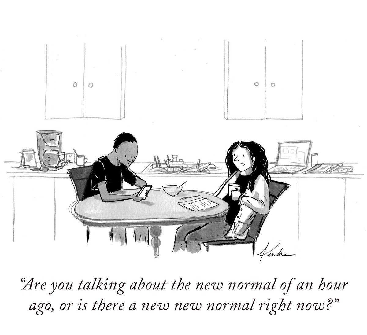 NewYorker's tweet photo. This is the new new new normal. https://t.co/4Z29yWAioQ