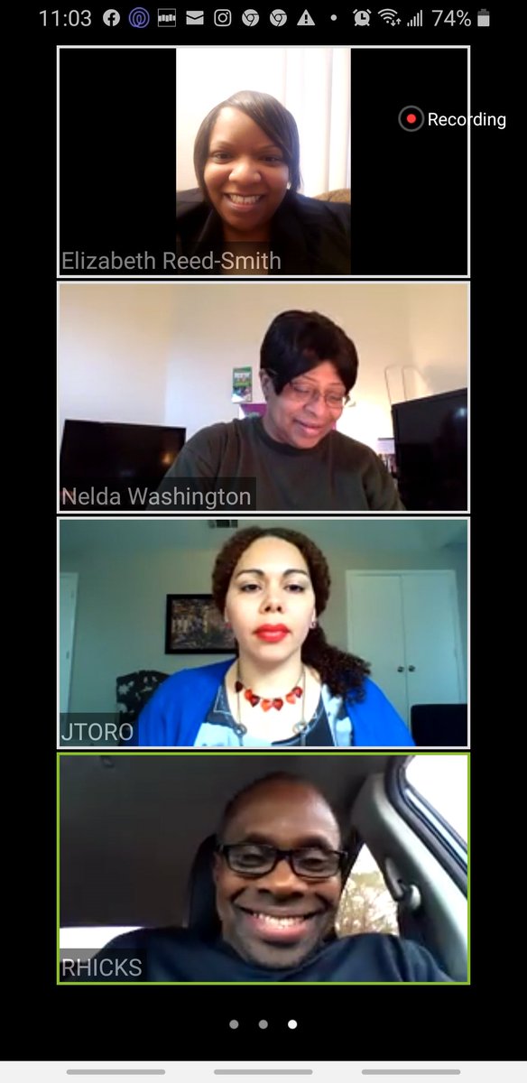 aes_dville's tweet photo. Speciala team collaborating during Zoom. I got to show teachers various Zoom features like how to share their screen. @DISD_Libraries @LisaPCurry1 @maxielpastor @dallasisdvpa @DurantChief #DallasISDAtHome #AASL #2020DISDLIBS #engage2learn https://t.co/nt8xBpNb6b