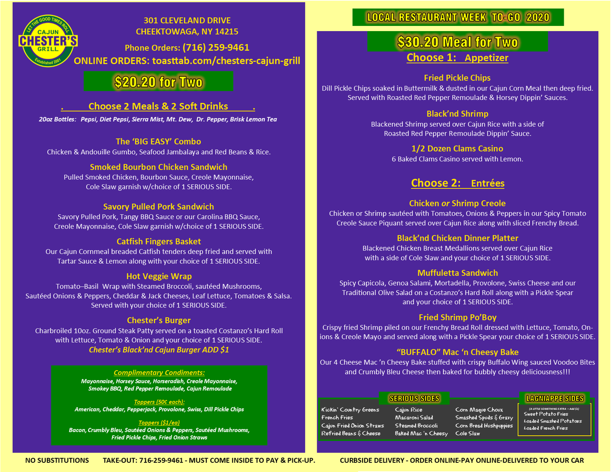 LocalRestWeek's tweet image. Have you checked out "The Hottest Little Joint in Town"yet?! Chester's Cajun Grill is serving up some of the tastiest cajun cuisine around😋🔥

Remember LRW To Go has been extended until April 15th, so get out and #supportlocalrestaurants!