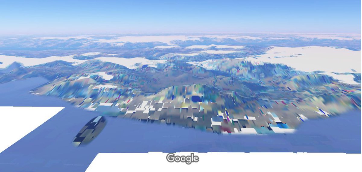 36. WE ALL KNOW ABOUT NASA AND GQQGLE'S LITTLE LYING PROBLEM, RIGHT?So if they have been flying over GL as much as they say, why do we get pixelated images like this near the North Pole?