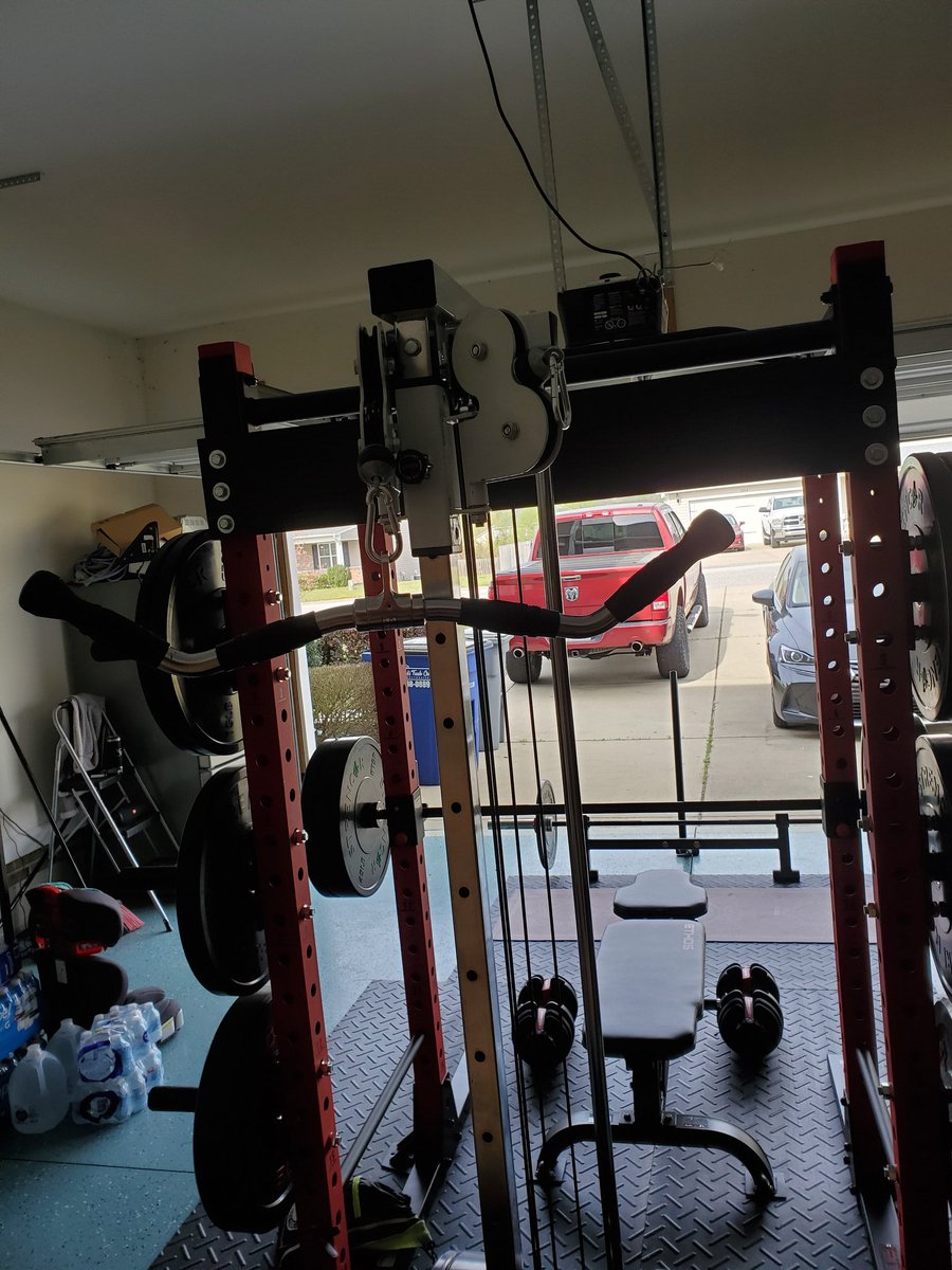 RedFalcon_9's tweet photo. @ThadMWescott @1_325thAIR @KevinMott4 @TonyKeller1978 @therealN8Fair @sukipurdeu @bobbyb_422008 I got lucky and purchased the home gym right before this all kicked off, lift every morning before the "Teleconference" meetings, and i havent seen anything saying i can beat the pavement for some cardio in the afternoons. https://t.co/m9YJb2lELS
