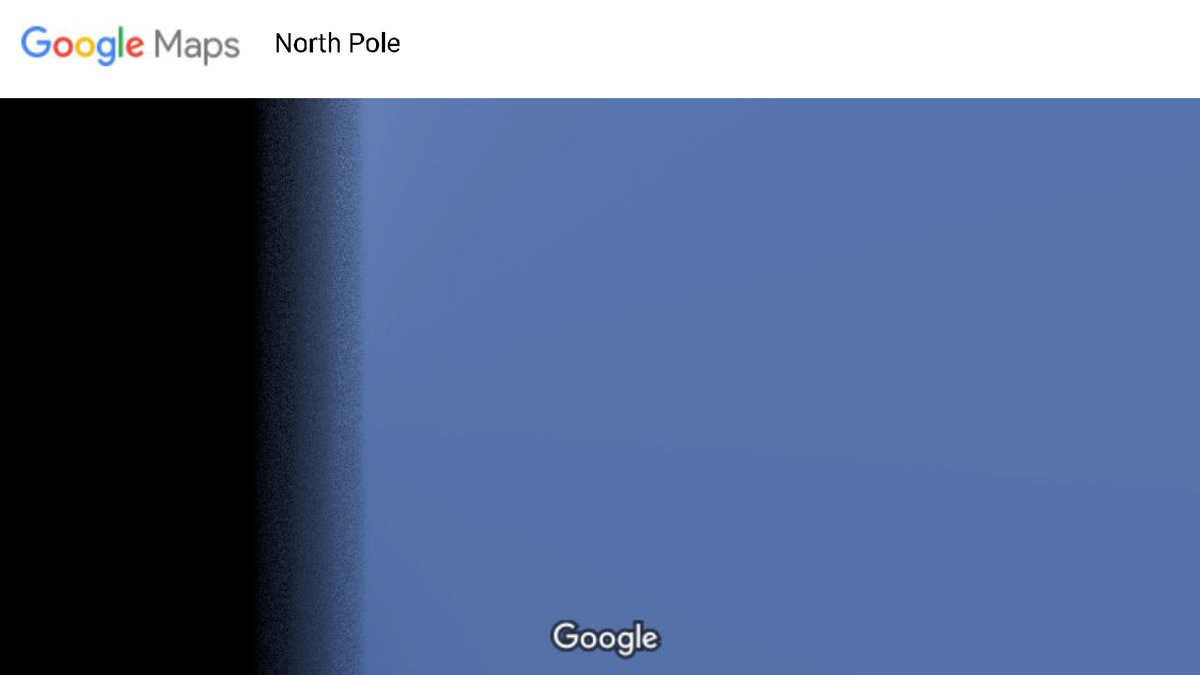 37. AND WHY DOES GQQGLE SHOW YOU THIS WHEN YOU TYPE "NORTH POLE"?