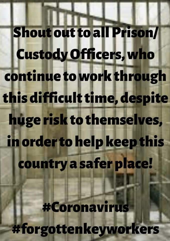Lostock_Henge's tweet photo. There are a lot of people without who the country would simply grind to a halt and descend into anarchy. 
Some keyworkers are hardly ever seen.
Keep up the good work Chaps and chappesses @POAUnion https://t.co/X4wY31CaTK