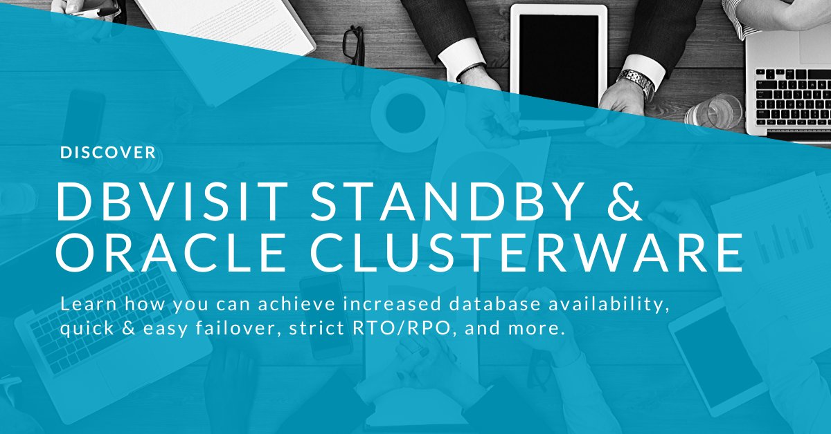 dbvisit's tweet image. Learn how you can achieve increased database availability, quick &amp;amp; easy failover, strict RTO/RPO, and more with #OracleLinux, #OracleClusterware &amp;amp; #OracleSE2: ow.ly/5WHx50z01Vp