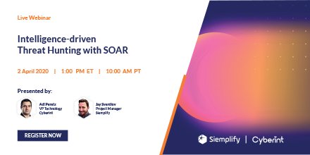 cyber_int's tweet image. [WEBINAR] Quick detection &amp;amp; response of compromises &amp;amp; threats of #WFH &amp;amp; #COVID19 #CyberActivity are vital to business continuity now more than ever. Join our 30-minute webinar with @Siemplify on April 2nd at 1PM EST on this topic.
Registration here:
bit.ly/33N3qfV