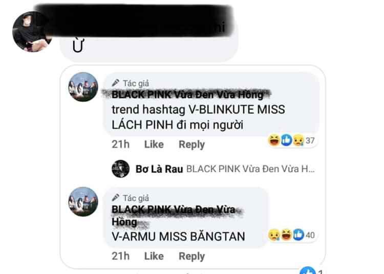 THARMY38745155's tweet photo. Hihi các bạn BLINK mắc cười ghê trend là việc của bọn này
Cần ai cấm à:)?
#ARMYMissesBTS #armyslovejungkook #ARMYwillwaitforBTS https://t.co/TcWTwGzmI7