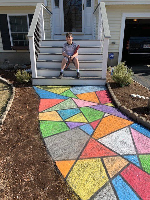 Here’s some more awesome artwork by West students! A yarn mermaid, a mural, and a chalk mosaic-loving the creativity! #WTAspirit #WPSspirit #WildcatCIRCLE
